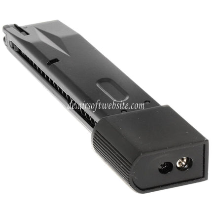 WE (WE-TECH) 30rd Burton Bio Erweitert Gas Magazin Geeignet für AW MB Serie / KJW / Tokyo Marui / WE 902 M9 M92 Serie GBB Pistolen Airsoft Schwarz