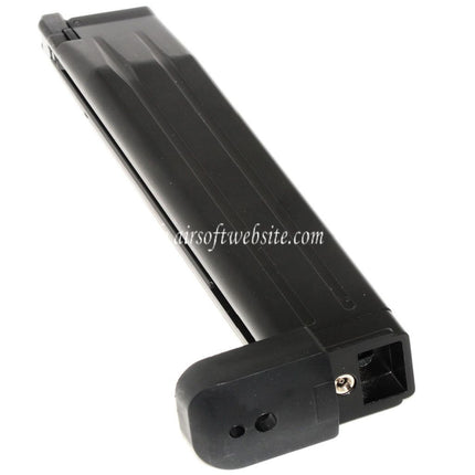 WE (WE-TECH) 50rd Erweiterte Länge Gas Magazin Geeignet für Hi-Capa Serie GBB Pistolen Airsoft Schwarz