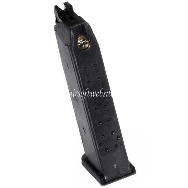 WE (WE-TECH) 25rd Polymer Gas Magazin Geeignet für Stark Arms S17 S18 S19 G17 G18C G34 G35 G-Serie GBB Pistolen Airsoft Schwarz