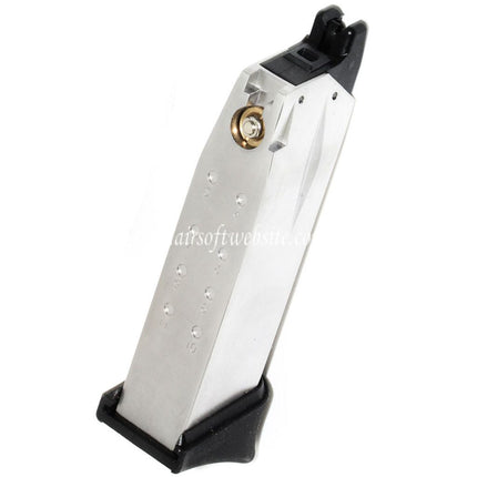 WE (WE-TECH) 14rd Gas Magazin Geeignet für Air Venturi Springfield Armory WE XDM COMPACT 3.8 Serie GBB Pistolen Airsoft Silber