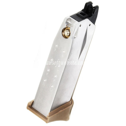 WE (WE-TECH) 14rd Gas Magazin Geeignet für Air Venturi Springfield Armory WE XDM COMPACT 3.8 Serie GBB Pistolen Airsoft Silber
