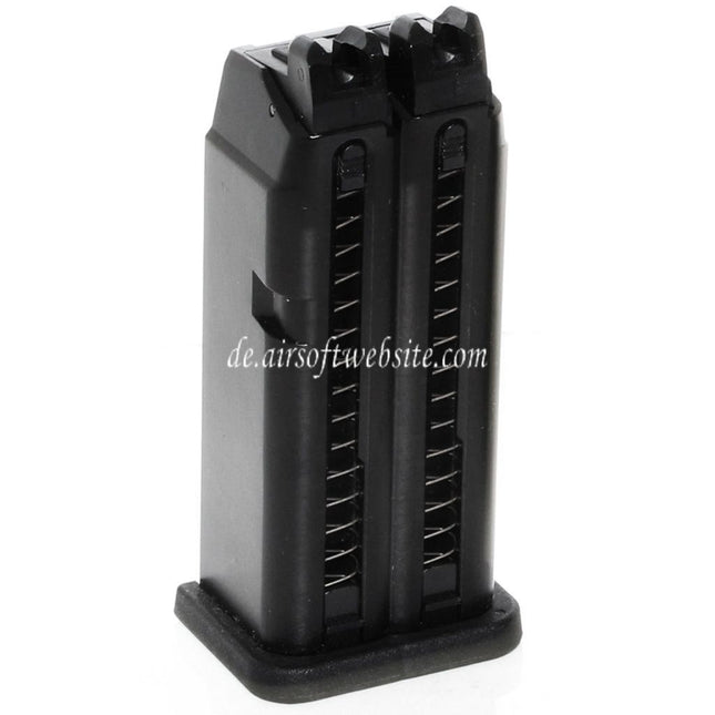 WE (WE-TECH) 40rd Gas Magazin Geeignet für WE G19 Doppellauf Serie GBB Pistolen Airsoft Schwarz