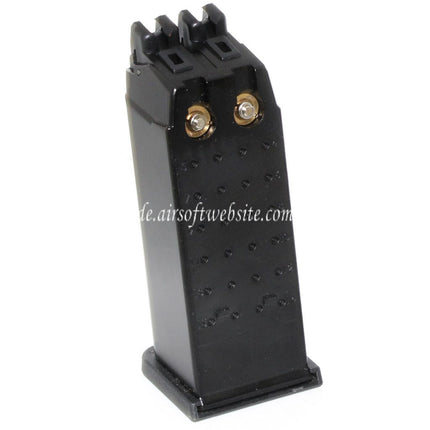 WE (WE-TECH) 40rd Gas Magazin Geeignet für WE G19 Doppellauf Serie GBB Pistolen Airsoft Schwarz