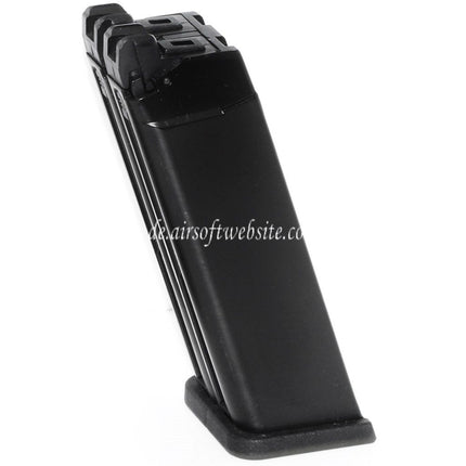 WE (WE-TECH) 48rd Gas Magazin Geeignet für WE G17 G18C G19 G34 Doppellauf Serie GBB Pistolen Airsoft Schwarz