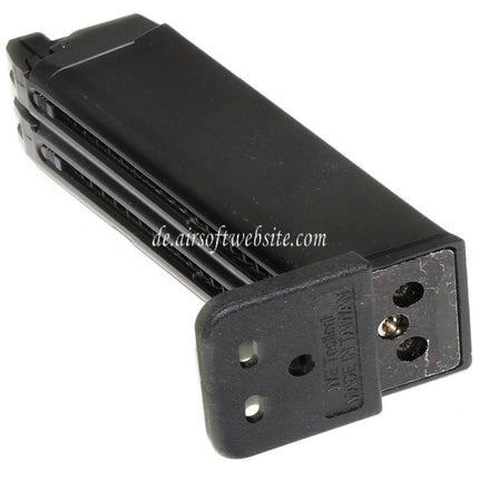 WE (WE-TECH) 48rd Gas Magazin Geeignet für WE G17 G18C G19 G34 Doppellauf Serie GBB Pistolen Airsoft Schwarz