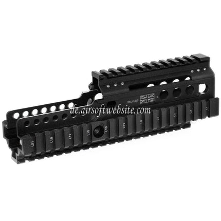 WE (WE-TECH) 227mm CNC Aluminum Daniel Defense Lizenziert ISGK Madbull RIS RAS Handschutz Schienen System Geeignet für WE L85 GBB Gewehre Airsoft Schwarz