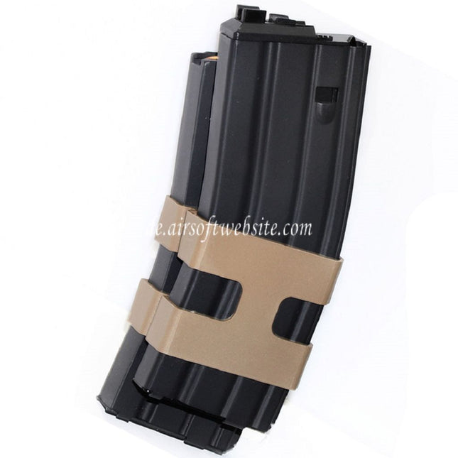 WE (WE-TECH) 80rd Gas Doppelt Magazin Geeignet für WE Open Bolt Type L85 / SCAR-L / R5C / T65 / HK416 / AR M4 M16 GBB Gewehre Airsoft Schwarz