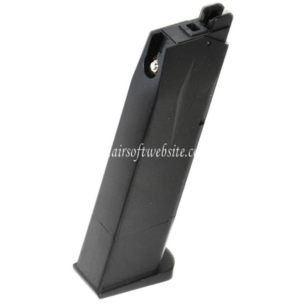 WE (WE-TECH) 26rd Gas Magazin Geeignet für Cybergun Swiss Arms P226 WE F226 Serie GBB Pistolen Airsoft Schwarz