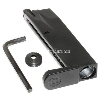 WE (WE-TECH) 26rd Co2 Magazin Geeignet für AW MB Serie / KJW / Tokyo Marui / WE 902 M9 M92 GBB Pistolen Airsoft Schwarz