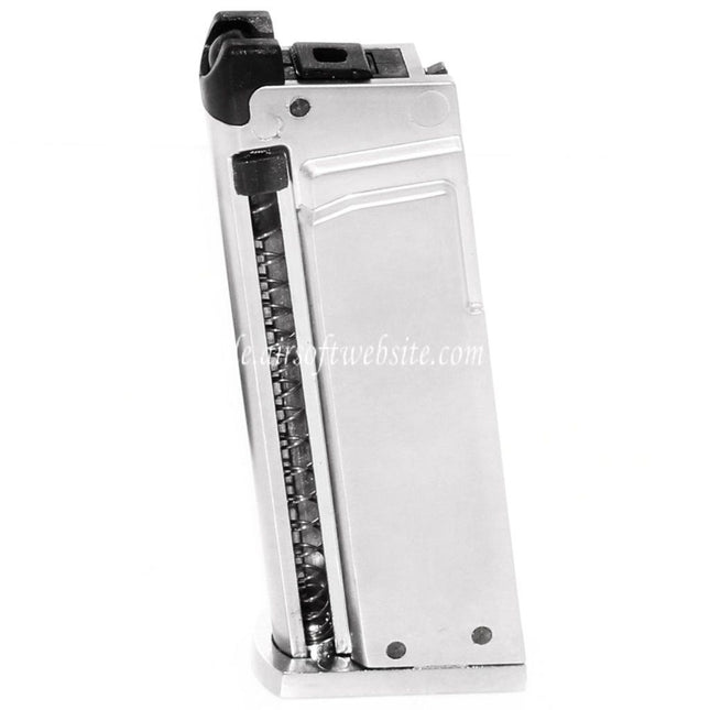 Cybergun 7rd Gas Magazin Geeignet für WE CT25 COLT JUNIOR .25 Mighty Mouse GBB Pistolen Airsoft Silber