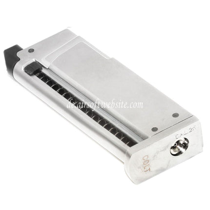 Cybergun 7rd Gas Magazin Geeignet für WE CT25 COLT JUNIOR .25 Mighty Mouse GBB Pistolen Airsoft Silber