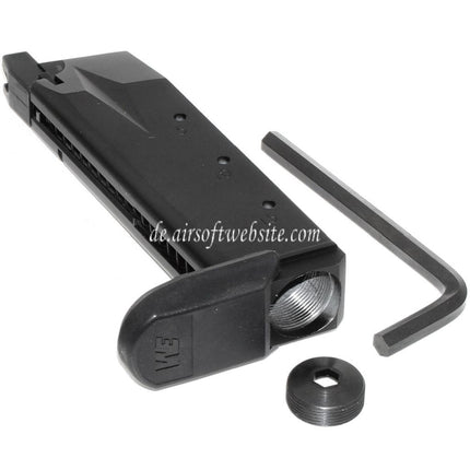 WE (WE-TECH) 23rd Co2 Magazin Geeignet für STANDARD und COMPACT P99 Serie GBB Pistolen Airsoft Schwarz