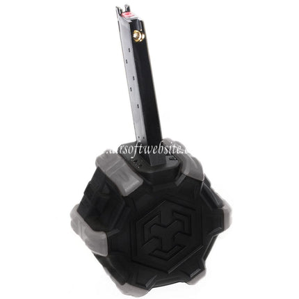 Armorer Works AW Custom 350rd Gas Adaptive Trommelmagazin Geeignet für EMG SAI Red / AW NE Serie / WE (WE-TECH) Single Stack 1911 GBB Pistolen Airsoft