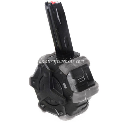 Armorer Works AW Custom 350rd Gas Adaptive Trommelmagazin Geeignet für AW MB Serie / KJW / WE (WE-TECH) / Tokyo Marui M9 M92 GBB Pistolen Airsoft