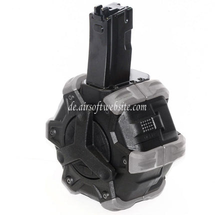 Armorer Works AW Custom 350rd Gas Adaptive Trommelmagazin Geeignet für WE (WE-TECH) AP APACHE MP5 Serie GBB Gewehre Airsoft