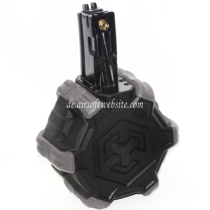 Armorer Works AW Custom 350rd Gas Adaptive Trommelmagazin Geeignet für WE (WE-TECH) AP APACHE MP5 Serie GBB Gewehre Airsoft