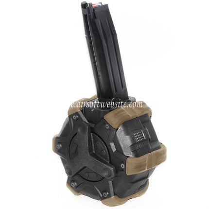 Armorer Works AW Custom 350rd Gas Adaptive Trommelmagazin Geeignet für Hi-Capa GBB Pistolen Airsoft