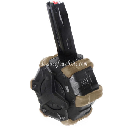 Armorer Works AW Custom 350rd Gas Adaptive Trommelmagazin Geeignet für AW MB Serie / KJW / WE (WE-TECH) / Tokyo Marui M9 M92 GBB Pistolen Airsoft