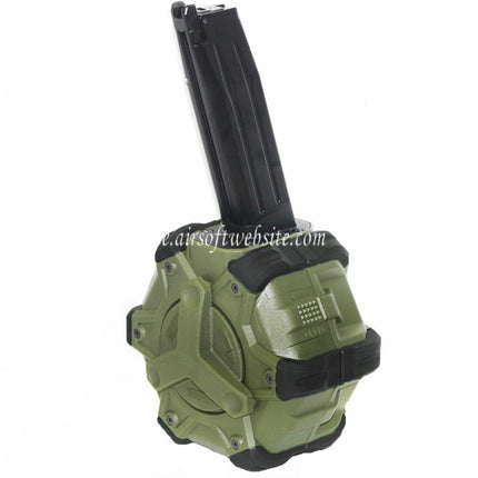 WE (WE-TECH) 350rd Gas Trommelmagazin Geeignet für Hi-Capa GBB Pistolen Airsoft