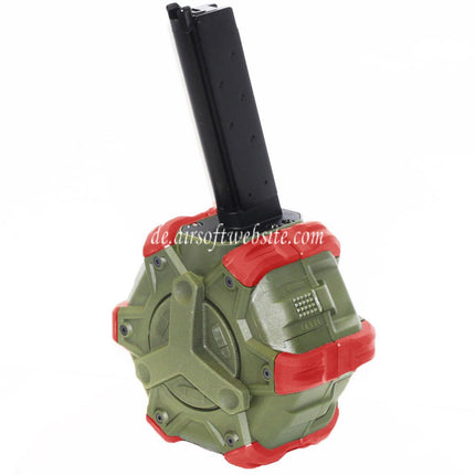 WE (WE-TECH) 350rd Gas Trommelmagazin Geeignet für EMG SAI Red / AW NE Serie / WE Single Stack 1911 GBB Pistolen Airsoft