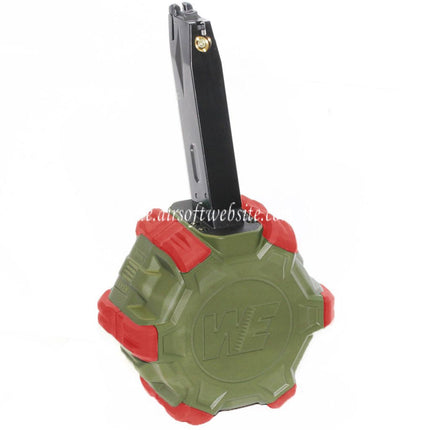WE (WE-TECH) 350rd Gas Trommelmagazin Geeignet für AW MB Serie / KJW / WE / Tokyo Marui M9 M92 GBB Pistolen Airsoft