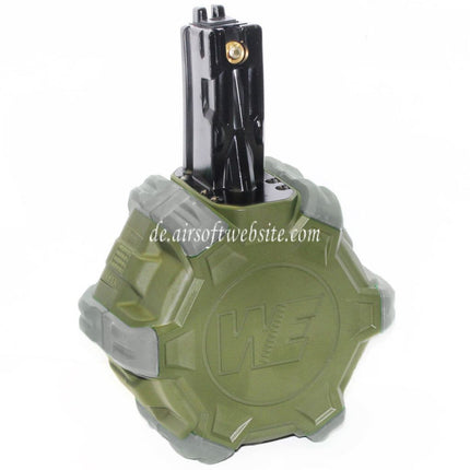 WE (WE-TECH) 350rd Gas Trommelmagazin Geeignet für WE (WE-TECH) AP APACHE MP5 Serie GBB Gewehre Airsoft