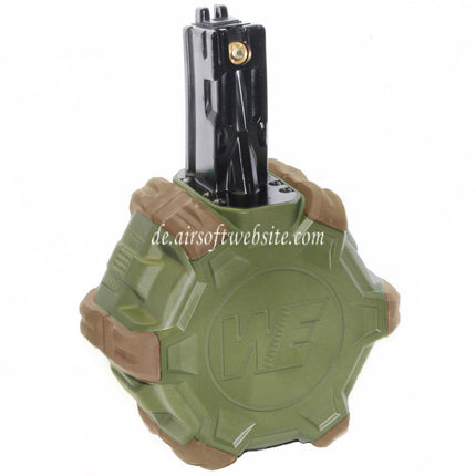 WE (WE-TECH) 350rd Gas Trommelmagazin Geeignet für WE (WE-TECH) AP APACHE MP5 Serie GBB Gewehre Airsoft