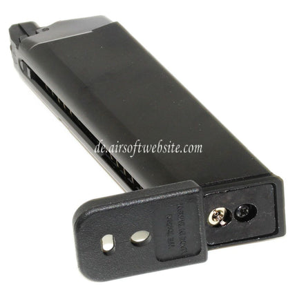 WE (WE-TECH) 26rd Galaxy Gas Magazin Geeignet für WE MOS Optic Ready Slide Version EMG SAI BLU AW VX7 VX9 G17 G19 Serie GBB Pistolen Airsoft Schwarz