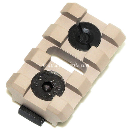 5KU B-2L 3-Slots 20mm Schienenabschnitt mit Schrauben Geeignet für M-LOK Montagesysteme