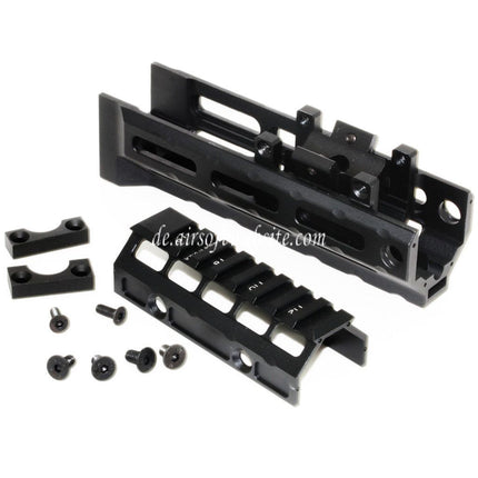 5KU 153mm M-LOK Universal Handschutz Kit Schienen System Geeignet für LCT GHK CYMA D-BOYS E&L AK47 AK74 Serie Gewehre Airsoft Schwarz