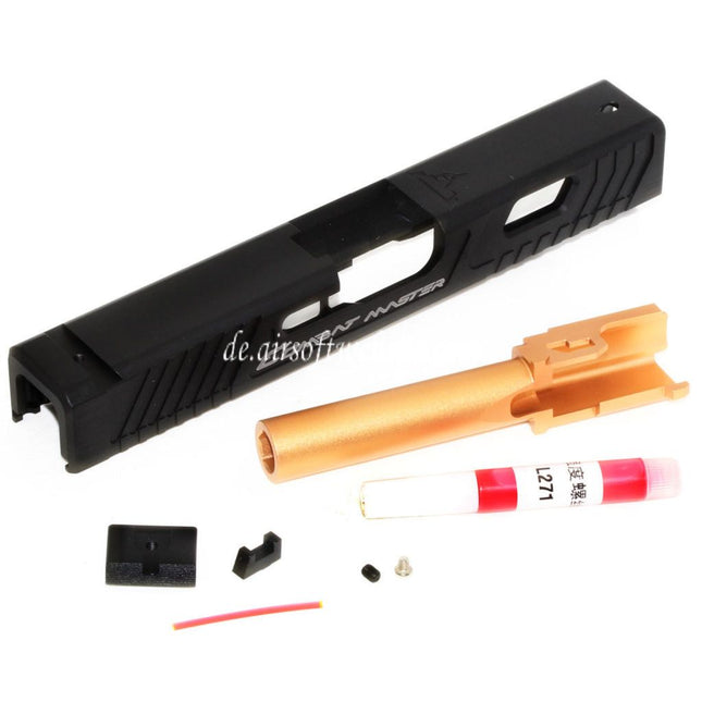 5KU TTI CNC Laufschlitten Set Geeignet für Tokyo Marui G19 Serie GBB Pistolen Airsoft Schwarz