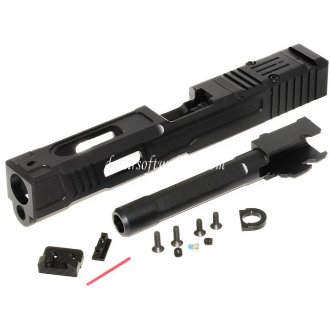 5KU CNC MK2 RMR Cut Laufschlitten Set Geeignet für Tokyo Marui G17 Serie GBB Pistolen Airsoft Schwarz