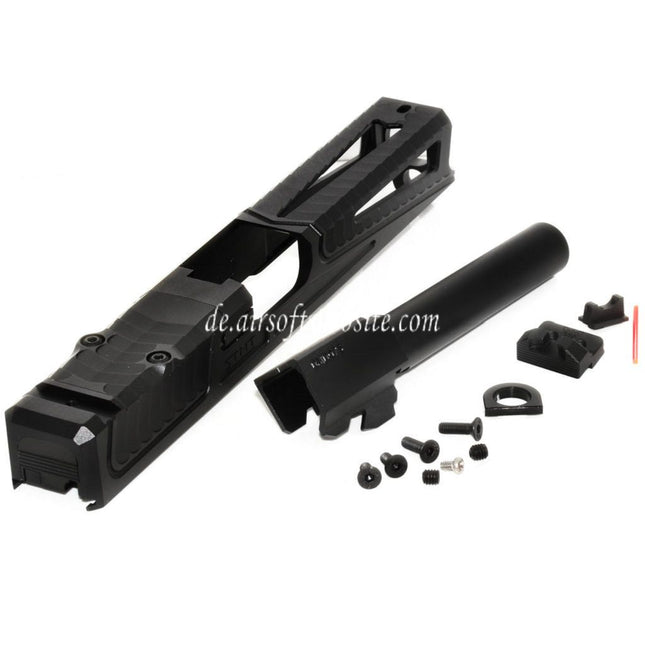 5KU CNC RMR Cut Laufschlitten Set Window Cuts Geeignet für Tokyo Marui G17 Serie GBB Pistolen Airsoft Schwarz
