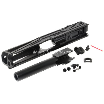 5KU CNC RMR Cut Laufschlitten Set Window Cuts Geeignet für Tokyo Marui G17 Serie GBB Pistolen Airsoft Schwarz