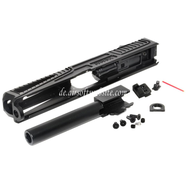 5KU CNC RMR Cut Laufschlitten Set Window Cuts Geeignet für Tokyo Marui G17 Serie GBB Pistolen Airsoft Schwarz