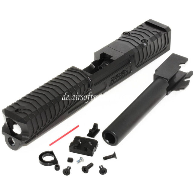 5KU CNC RMR Cut Laufschlitten Set Geeignet für Tokyo Marui G17 Serie GBB Pistolen Airsoft Schwarz