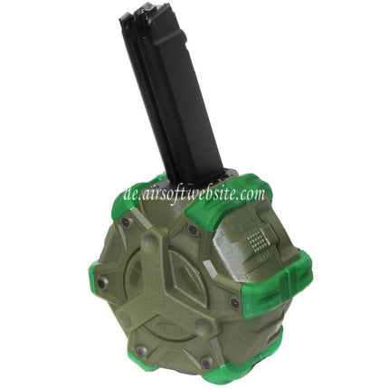 WE (WE-TECH) 350rd Gas Trommelmagazin Geeignet für WE PCC Type 888 888C RARS R5C M4 M16 Serie GBB Gewehre Airsoft