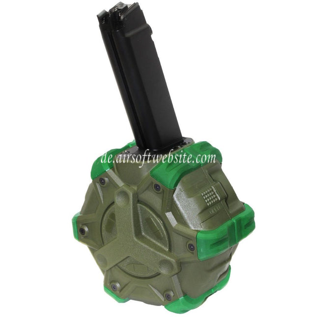 WE (WE-TECH) 350rd Gas Trommelmagazin Geeignet für WE PCC Type 888 888C RARS R5C M4 M16 Serie GBB Gewehre Airsoft