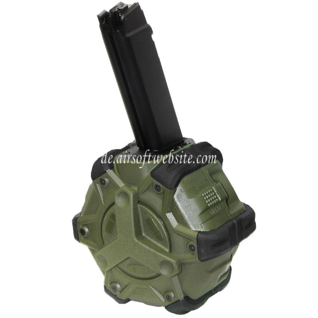 WE (WE-TECH) 350rd Gas Trommelmagazin Geeignet für WE PCC Type 888 888C RARS R5C M4 M16 Serie GBB Gewehre Airsoft