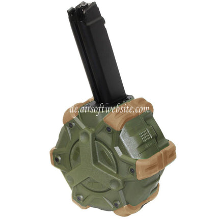 WE (WE-TECH) 350rd Gas Trommelmagazin Geeignet für WE PCC Type 888 888C RARS R5C M4 M16 Serie GBB Gewehre Airsoft