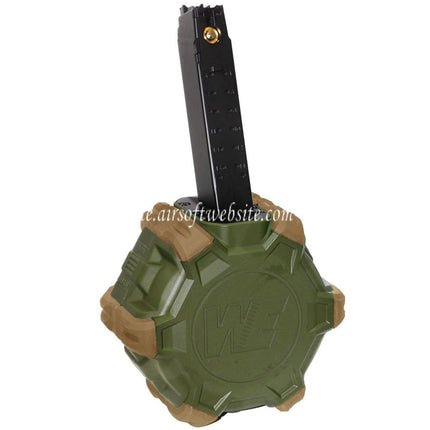 WE (WE-TECH) 350rd Gas Trommelmagazin Geeignet für WE PCC Type 888 888C RARS R5C M4 M16 Serie GBB Gewehre Airsoft