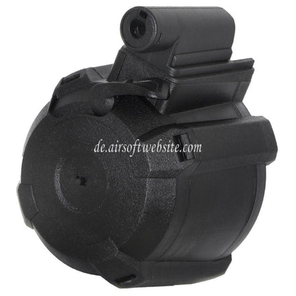 BATTLEAXE 1400rd Elektrisch Trommelmagazin Geeignet für CYMA Golden Eagle Double Eagle Tokyo Marui M870 Schrotflinte Airsoft Schwarz