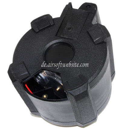 BATTLEAXE 1400rd Elektrisch Trommelmagazin Geeignet für CYMA Golden Eagle Double Eagle Tokyo Marui M870 Schrotflinte Airsoft Schwarz