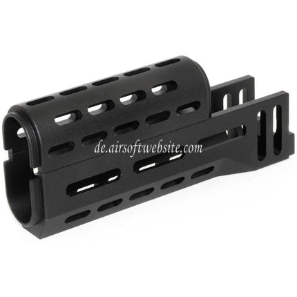 CYMA 155mm CNC Aluminum Obere Untere M-LOK Handguard Typ-A Geeignet für E&L CYMA Tokyo Marui AK47 Serie AEG Gewehre Airsoft Schwarz