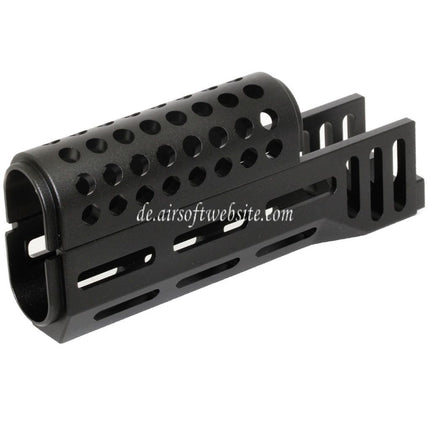 CYMA 155mm CNC Aluminum Obere Untere M-LOK Handguard Typ-B Geeignet für CYMA AK47 Serie AEG Gewehre Airsoft Schwarz
