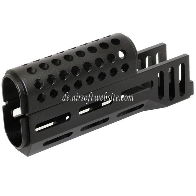 CYMA 155mm CNC Aluminum Obere Untere M-LOK Handguard Typ-B Geeignet für CYMA AK47 Serie AEG Gewehre Airsoft Schwarz