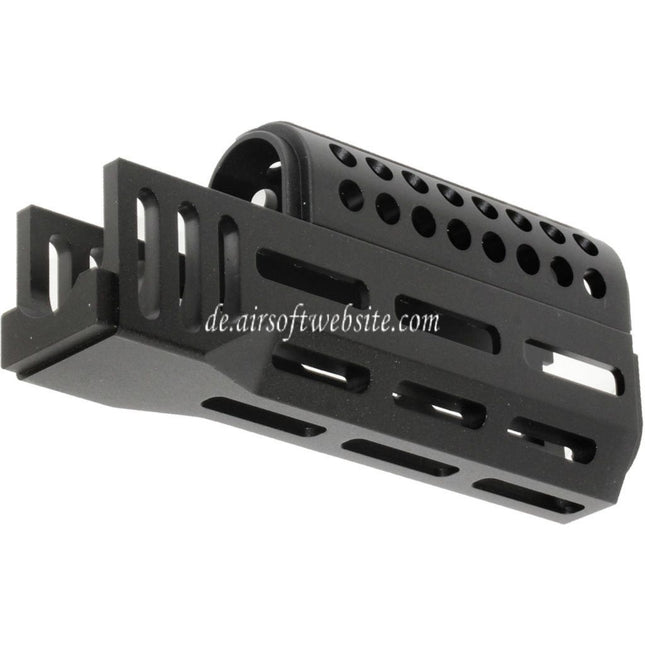 CYMA 155mm CNC Aluminum Obere Untere M-LOK Handguard Typ-B Geeignet für CYMA AK47 Serie AEG Gewehre Airsoft Schwarz