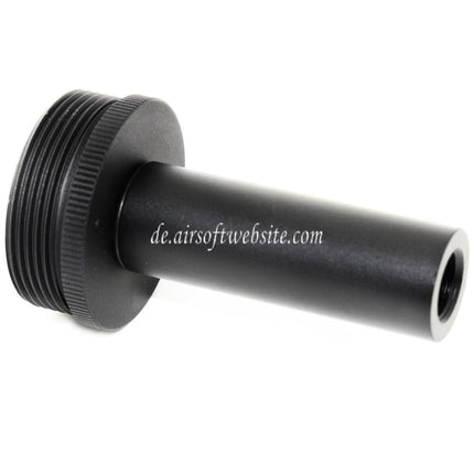 5KU DTK PUTNIK Schalldämpfer Attrappenadapter für Schalldämpfer +36mm CW Gewinde im Uhrzeigersinn schwarz