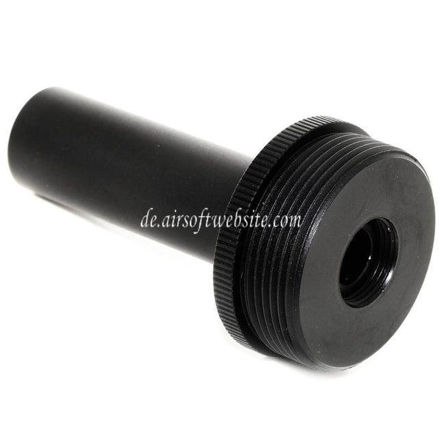 5KU DTK PUTNIK Schalldämpfer Attrappenadapter für Schalldämpfer +36mm CW Gewinde im Uhrzeigersinn schwarz