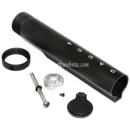 E&C 168mm 5-Positions verlängerten Gewehrschaft Pufferrohr adapter Geeignet für E&C Tokyo Marui M16A1 Serie AEG Gewehre Airsoft Schwarz